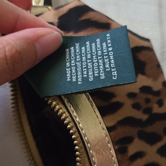 Lauren by Ralph Lauren Gold & Animal Print Wristlet - Picture 10 of 13